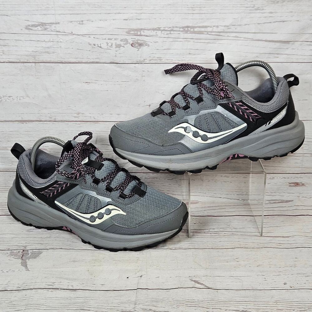 Saucony Excursion TR 17 Women's Athletic Trail Running Shoes Grey Pink US 9W